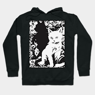 Kittens Shadow Silhouette Anime Style Collection No. 48 Hoodie